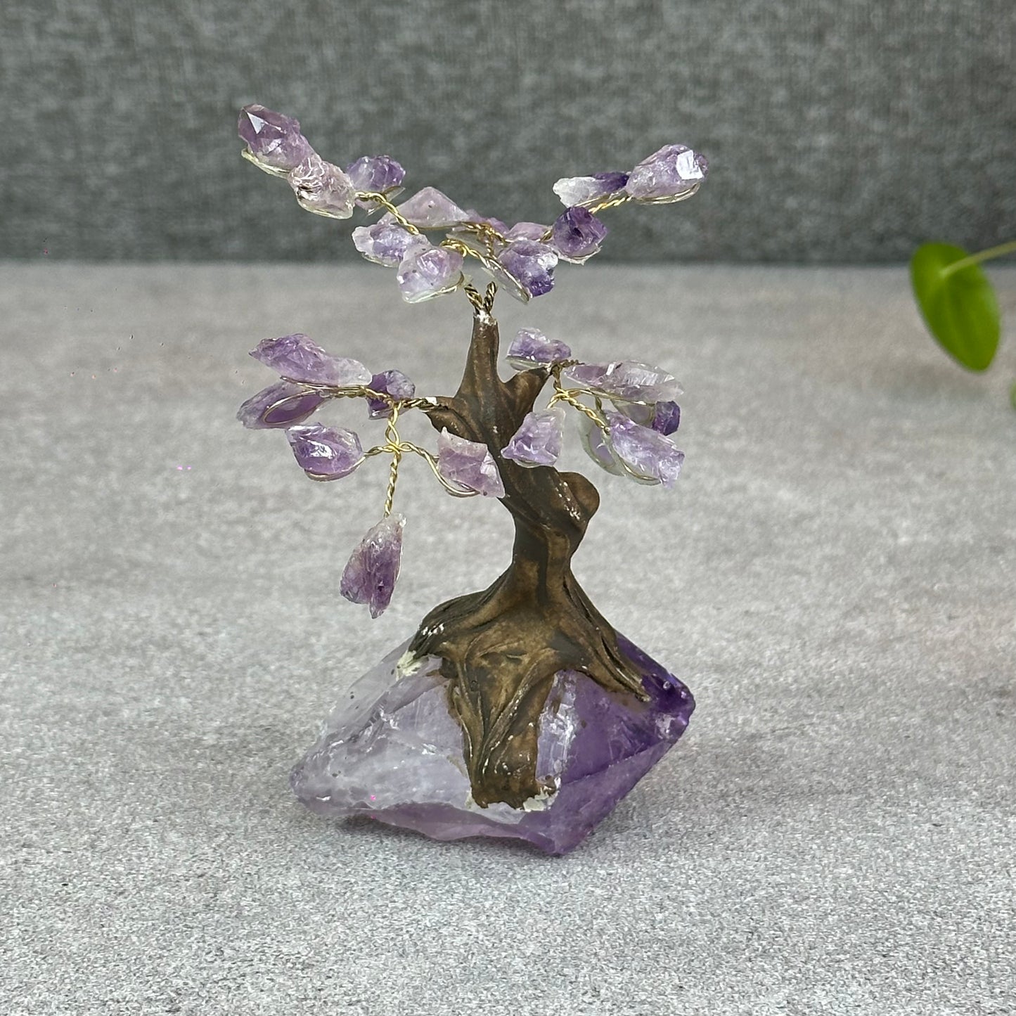 Natural Amethyst Bonsai Tree with Amethyst Base