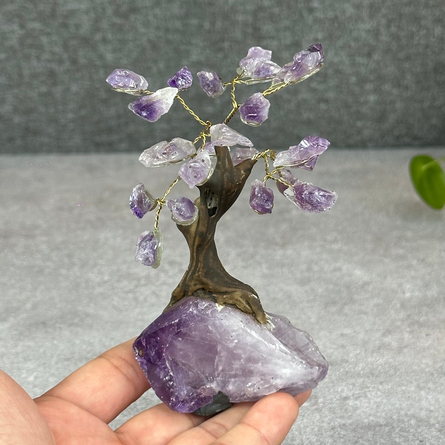 Natural Amethyst Bonsai Tree with Amethyst Base