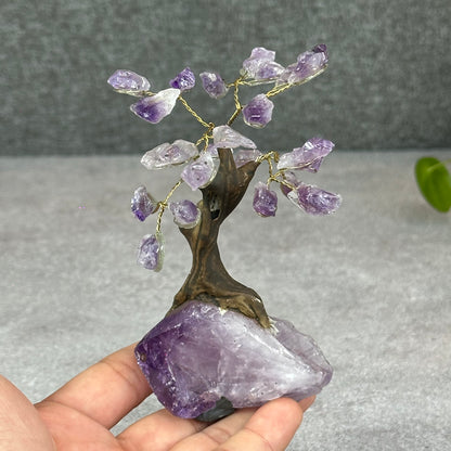 Natural Amethyst Bonsai Tree with Amethyst Base
