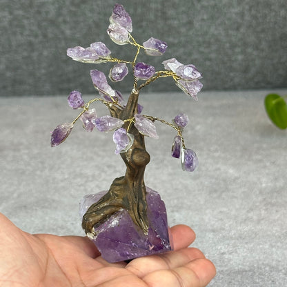 Natural Amethyst Bonsai Tree with Amethyst Base