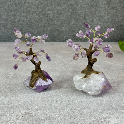 Natural Amethyst Bonsai Tree with Amethyst Base