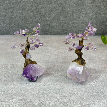 Natural Amethyst Bonsai Tree with Amethyst Base