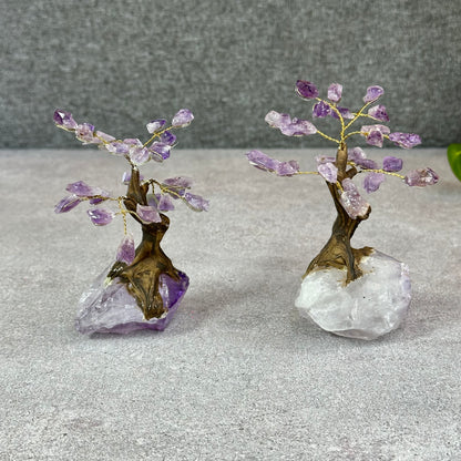 Natural Amethyst Bonsai Tree with Amethyst Base