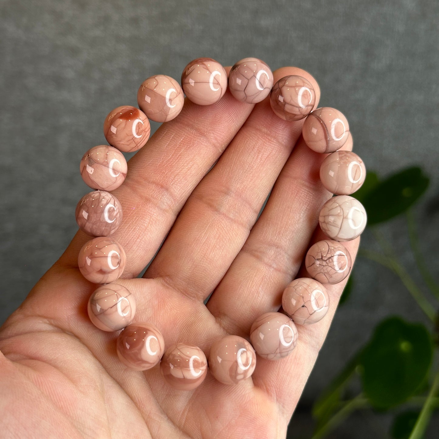 Natural Alashan Agate Bracelet Size 12 mm