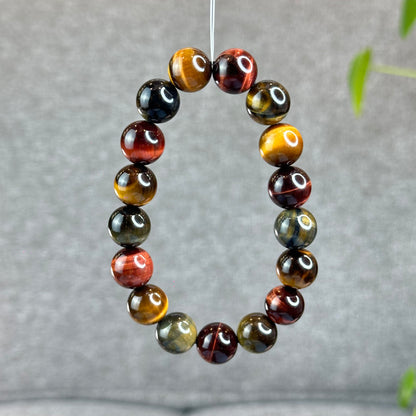 Tri Colour Natural Tiger Eye Bracelet Size 12 mm