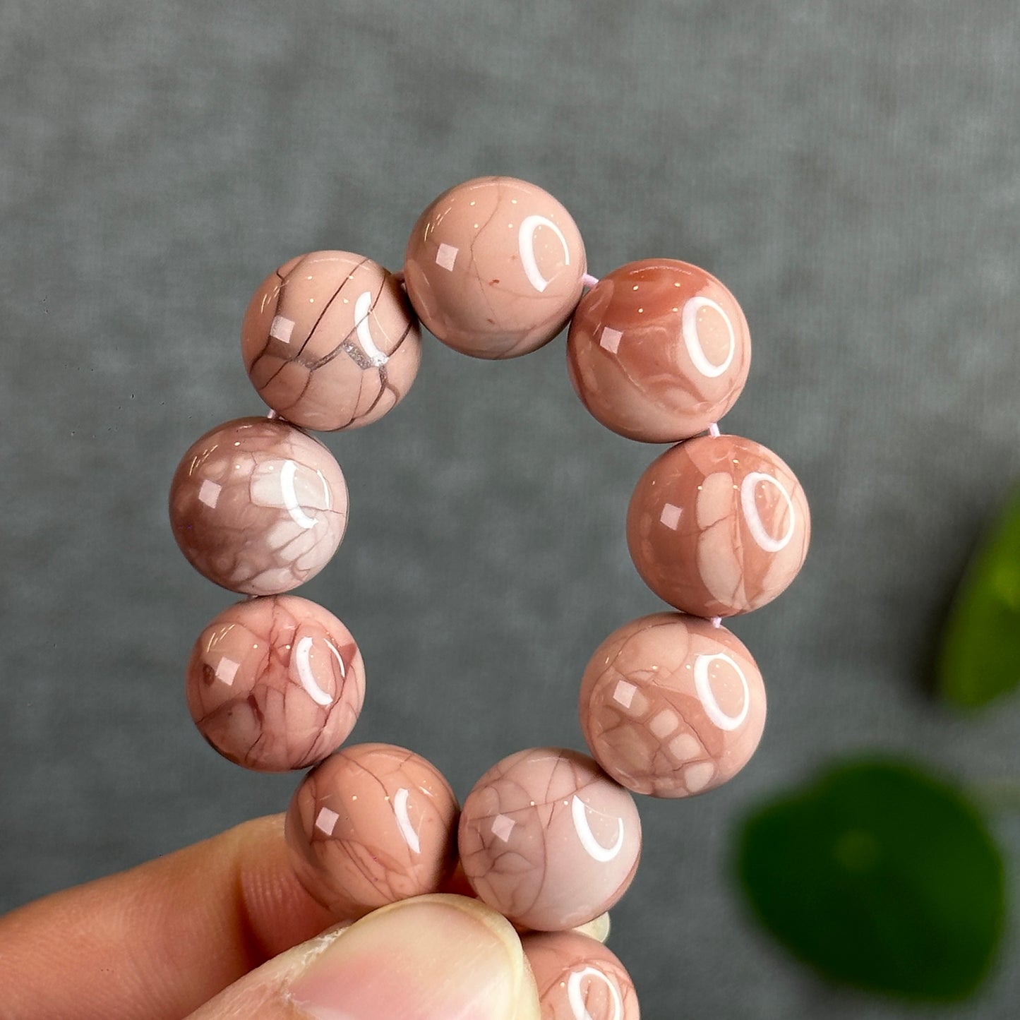 Natural Alashan Agate Bracelet Size 12 mm