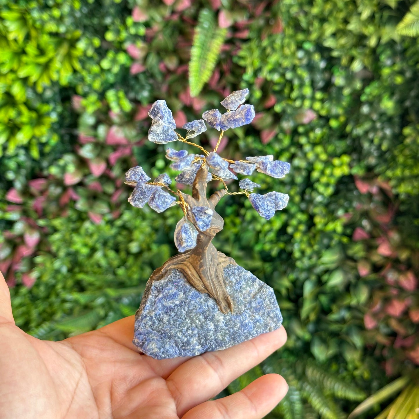 Natural Sodalite Bonsai Tree with Sodalite Base