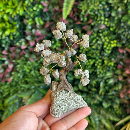 Natural Pyrite Bonsai Tree with Pyrite Base
