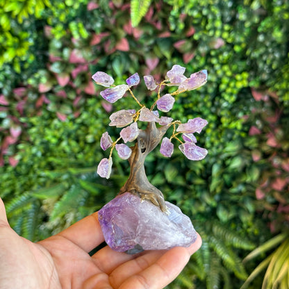 Natural Amethyst Bonsai Tree with Amethyst Base