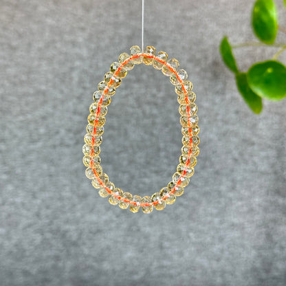 Natural Citrine Faceted Rondell Bracelet Size 8-8.5 mm
