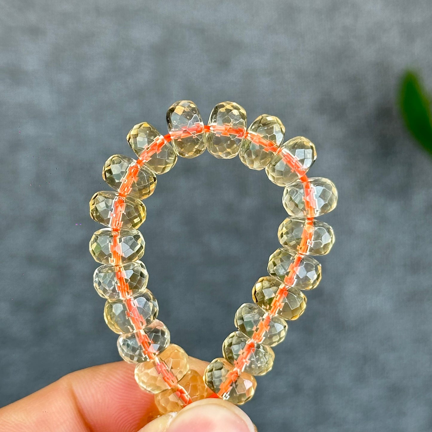 Natural Citrine Faceted Rondell Bracelet Size 8-8.5 mm