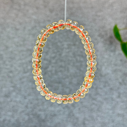 Natural Citrine Faceted Rondell Bracelet Size 8-8.5 mm