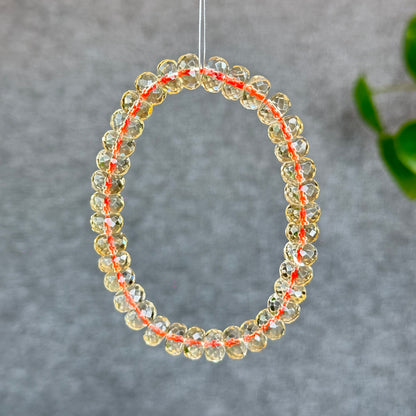 Natural Citrine Faceted Rondell Bracelet Size 8-8.5 mm