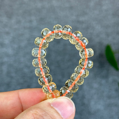 Natural Citrine Faceted Rondell Bracelet Size 8-8.5 mm