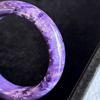Charoite Bangle Leaf Style Size 57 mm