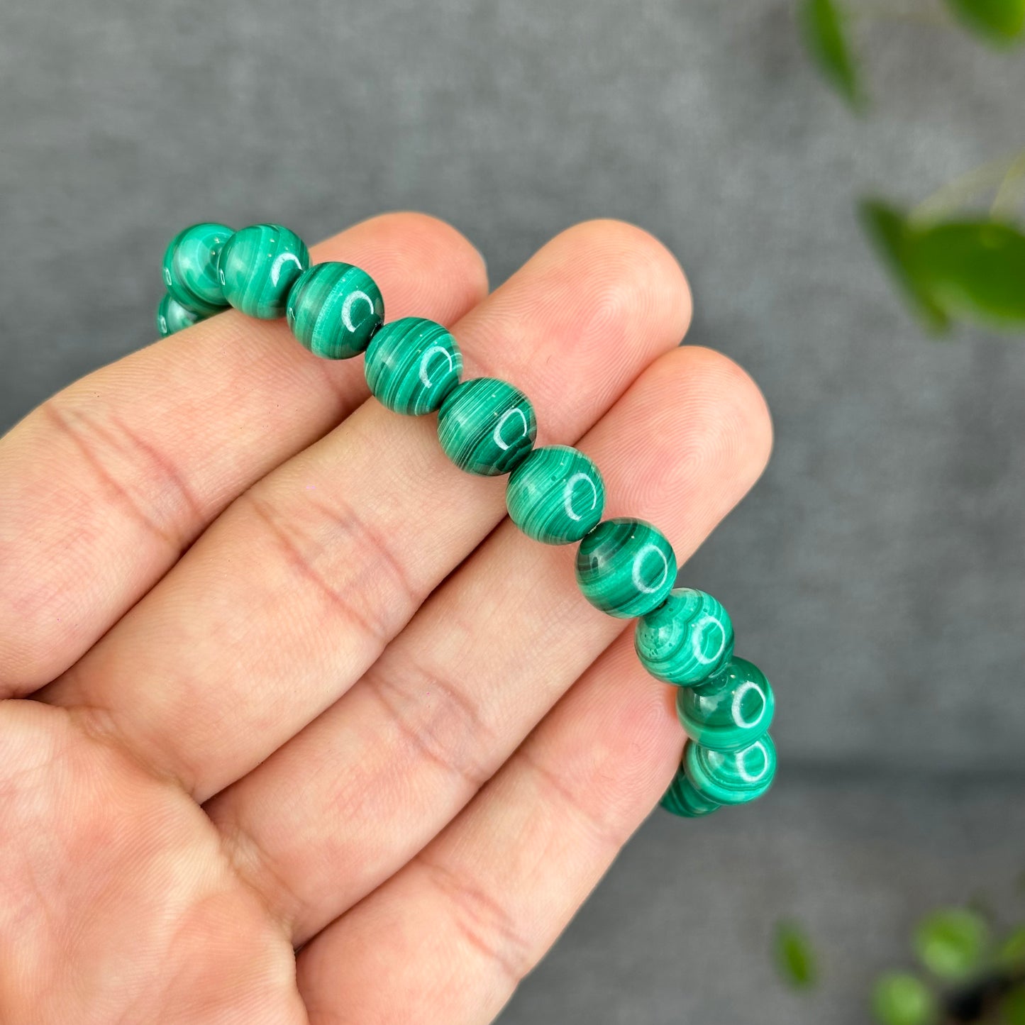 Natural Malachite Bracelet Size 8-9 mm