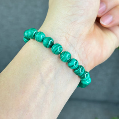 Natural Malachite Bracelet Size 8-9 mm