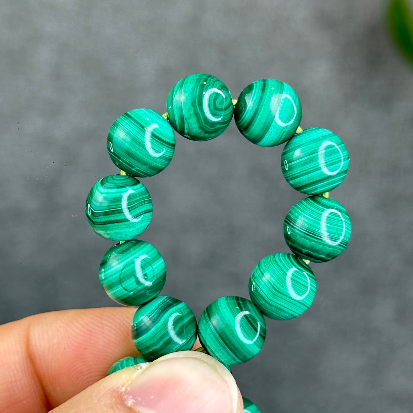 Natural Malachite Bracelet Size 8-9 mm