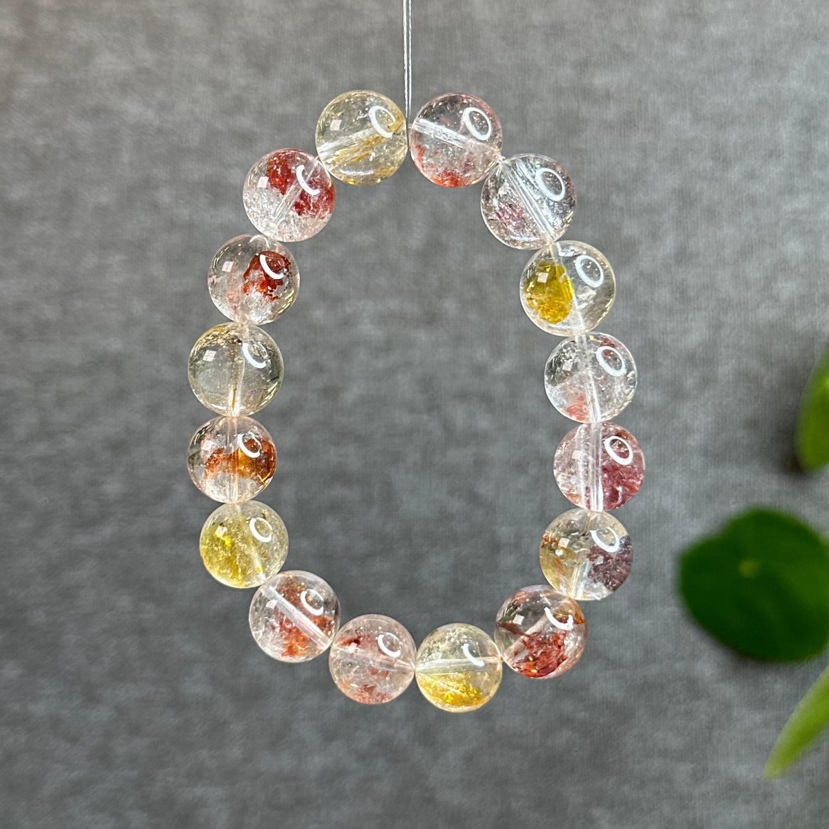 Koi Fish Quartz Bracelet Size 13 mm with Gem Review Certificate
