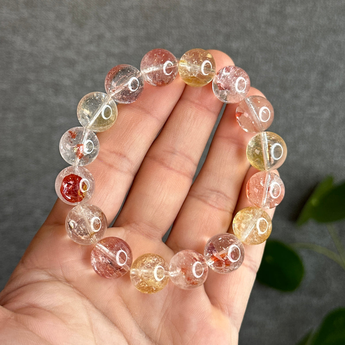 Koi Fish Quartz Bracelet Size 13 mm with Gem Review Certificate