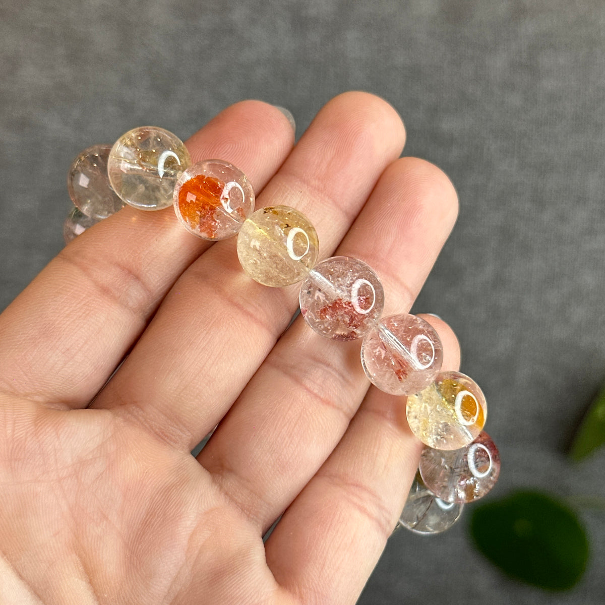 Koi Fish Quartz Bracelet Size 13 mm with Gem Review Certificate