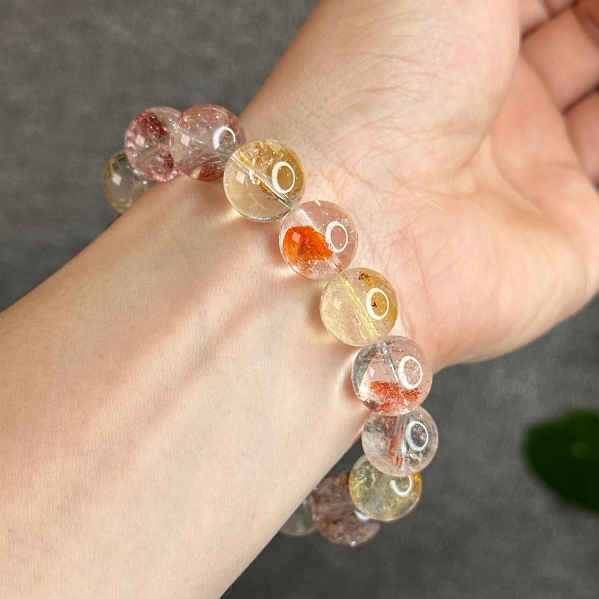 Koi Fish Quartz Bracelet Size 13 mm with Gem Review Certificate