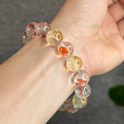 Koi Fish Quartz Bracelet Size 13 mm with Gem Review Certificate