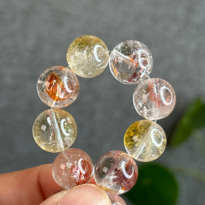 Koi Fish Quartz Bracelet Size 13 mm with Gem Review Certificate