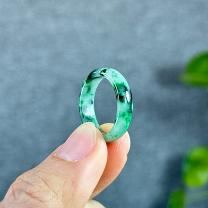 Son Thuy Green Jadeite Jade Ring Leaf Style Size 1.8