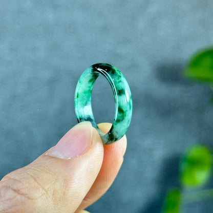Son Thuy Green Jadeite Jade Ring Leaf Style Size 1.8