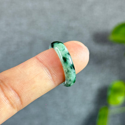 Son Thuy Green Jadeite Jade Ring Leaf Style Size 1.8