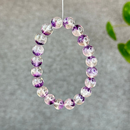 Fluorite violette des États-Unis dans des bracelets à quartz taille 9,5 mm