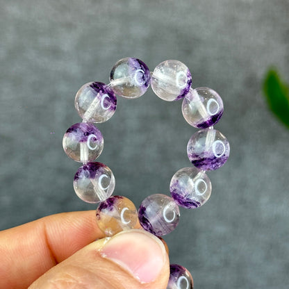 Fluorite violette des États-Unis dans des bracelets à quartz taille 9,5 mm