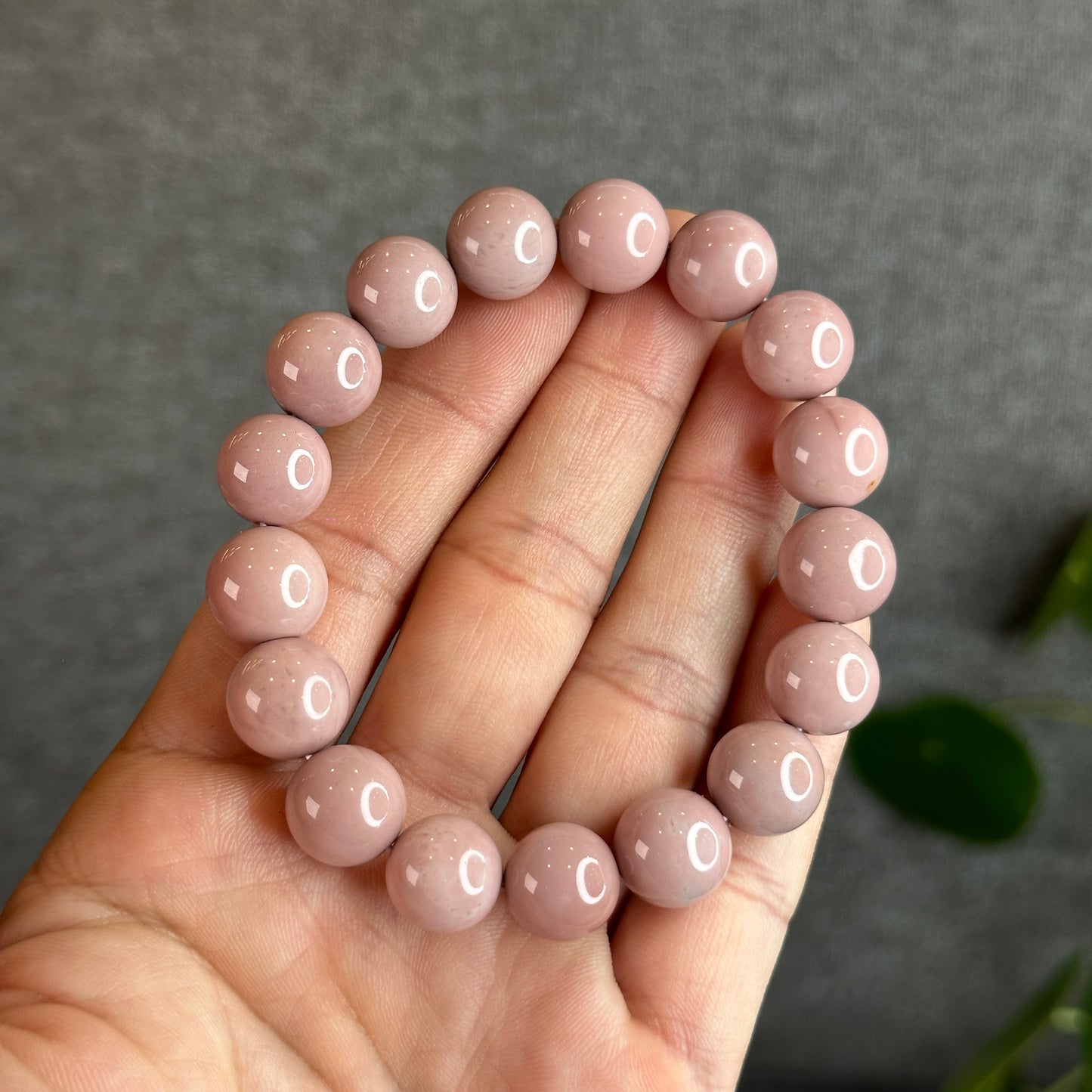 Pink Alashan Agate Bracelet Size 12-12.5 mm