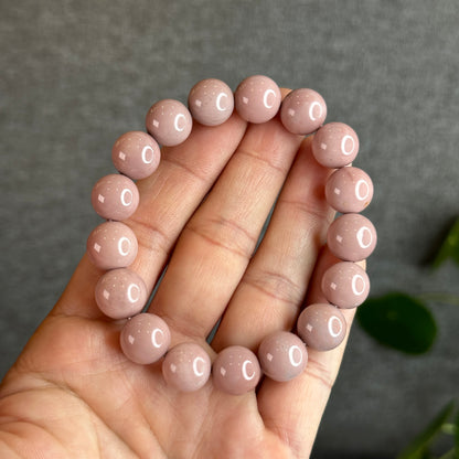 Pink Alashan Agate Bracelet Size 12-12.5 mm