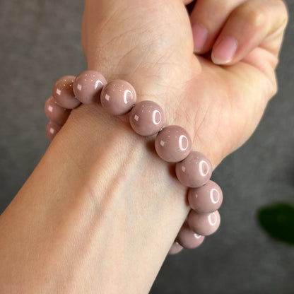 Pink Alashan Agate Bracelet Size 12-12.5 mm