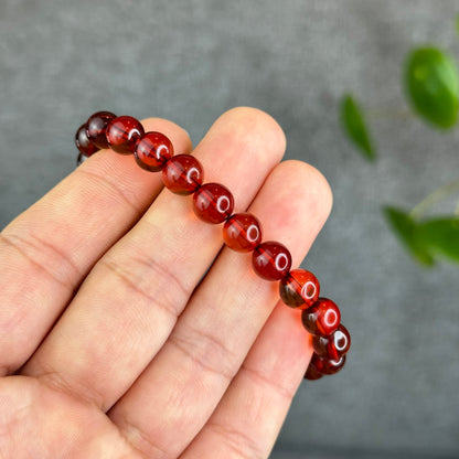 Natural Blood Amber Bracelet Size 7.7 mm