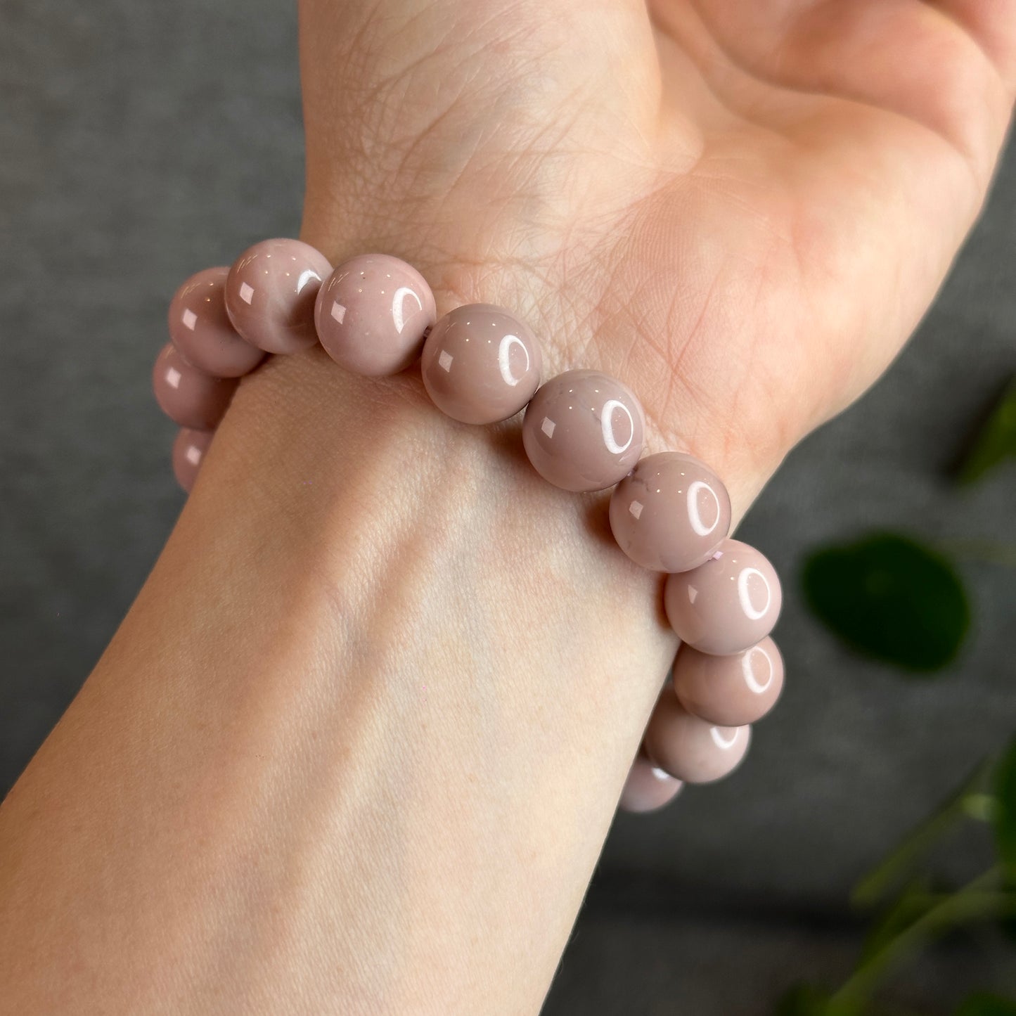 Pink Alashan Agate Bracelet Size 12-12.5 mm