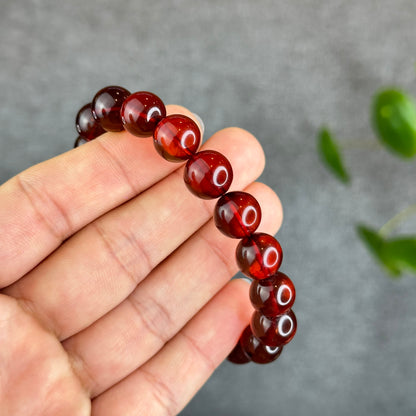 Natural Blood Amber Bracelet Size 11.3 mm