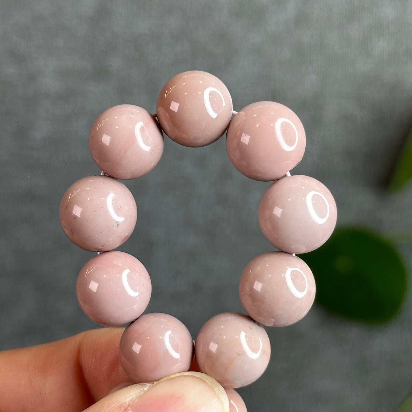 Pink Alashan Agate Bracelet Size 12-12.5 mm