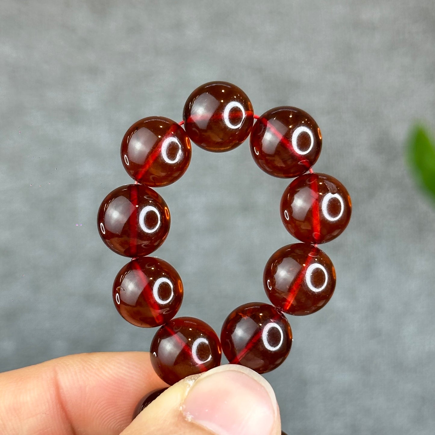 Natural Blood Amber Bracelet Size 11.3 mm