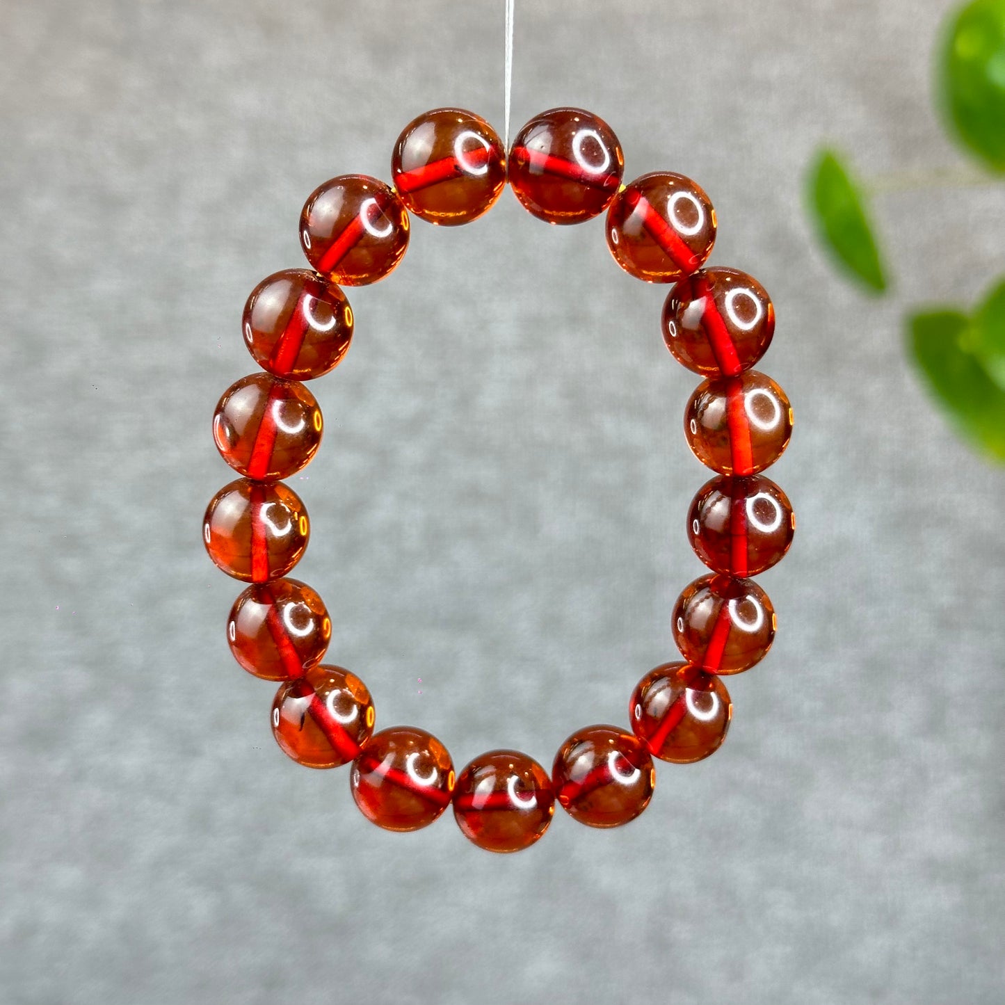 Natural Blood Amber Bracelet Size 11.3 mm