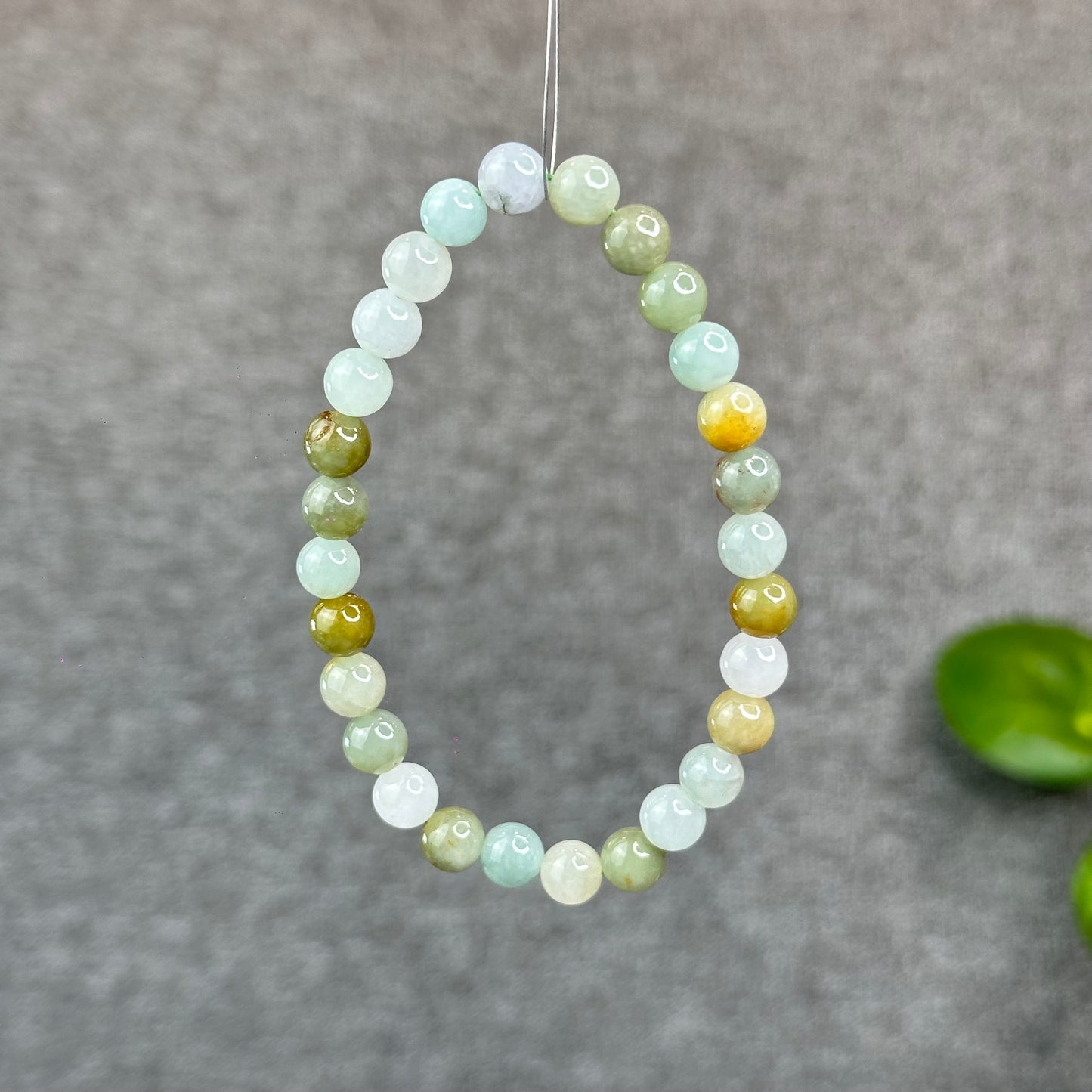 Natural 4 Seasons Colour Type A Jadeite Jade Bracelet Size 7 mm
