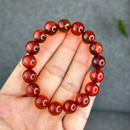 Natural Blood Amber Bracelet Size 11.3 mm