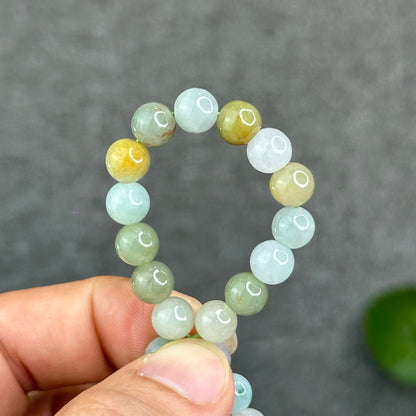 Natural 4 Seasons Colour Type A Jadeite Jade Bracelet Size 7 mm