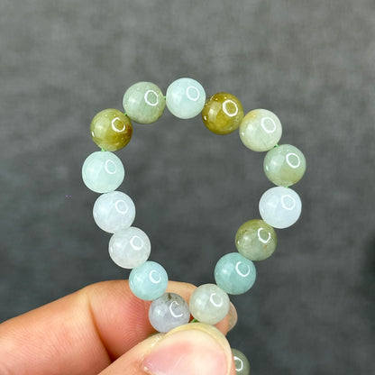 Natural 4 Seasons Colour Type A Jadeite Jade Bracelet Size 7 mm