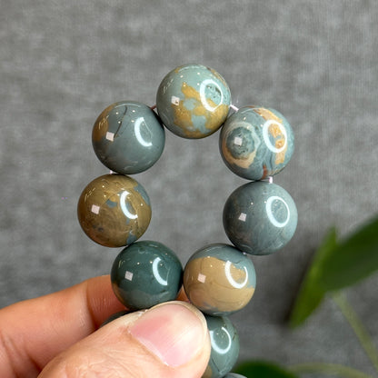 Blue Alashan Agate Bracelet 14.5-15 mm