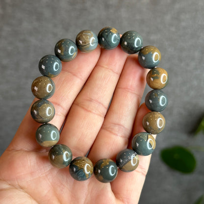 Natural Blue Alashan Agate Bracelet Size 12 mm