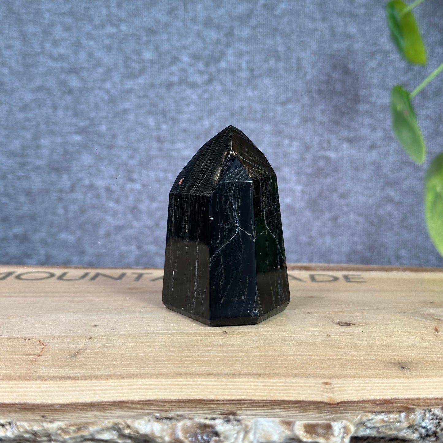 Natural Tourmaline with Iron and Hematite Tower 152 g