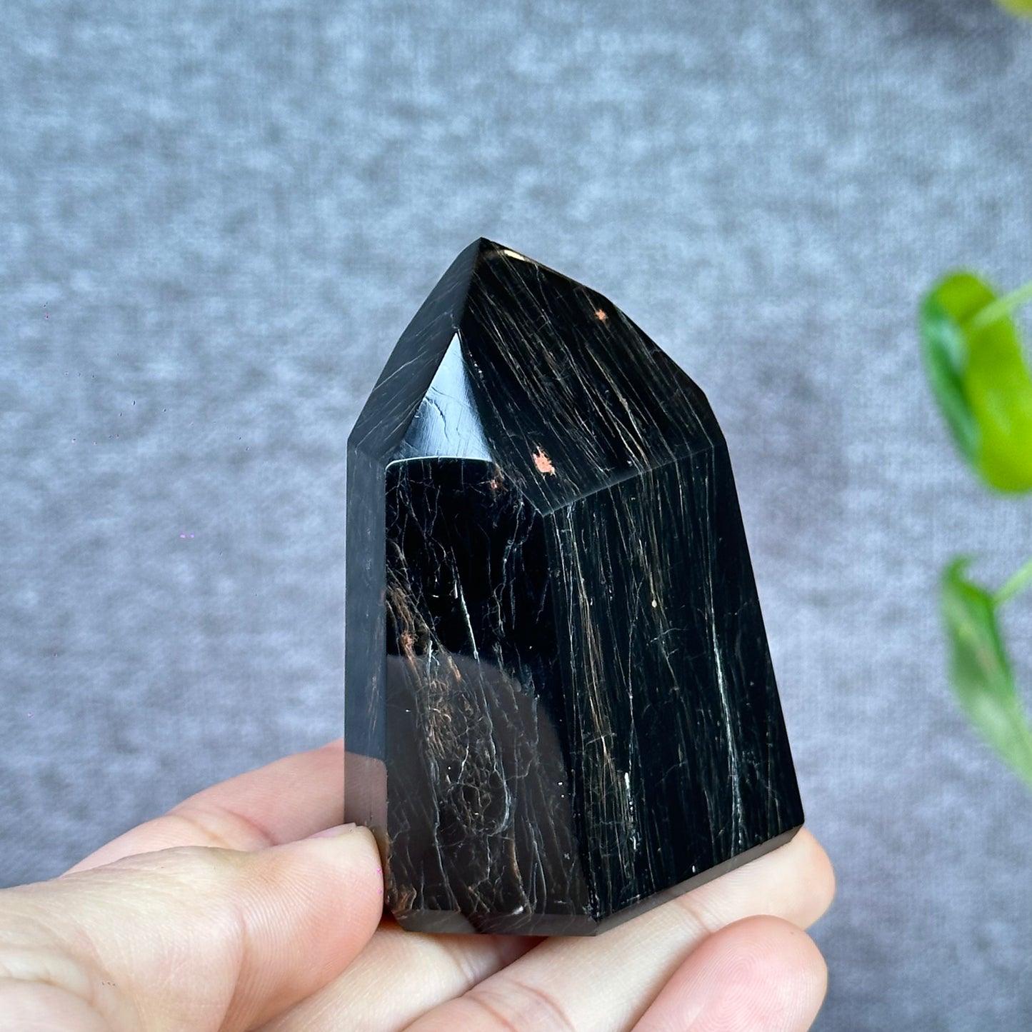 Natural Tourmaline with Iron and Hematite Tower 152 g